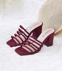 Laydeez Multi Rope Square Toe High Heels