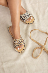 Laydeez - Belle Printed Flatform Sliders