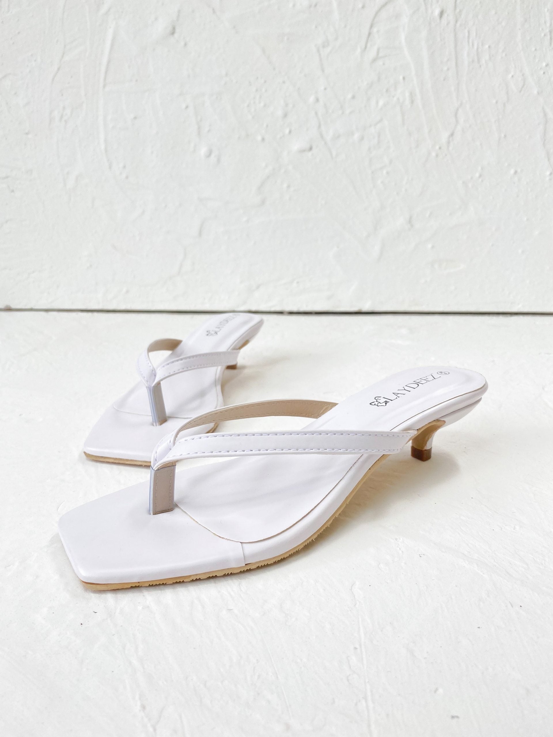 Laydeez Maya Square Toe Thong Pointed Heels