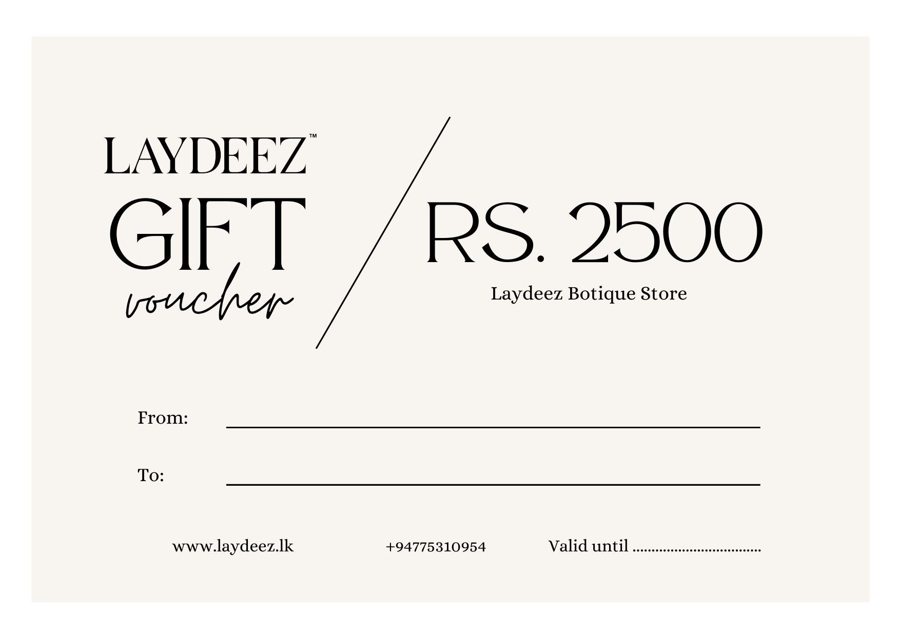LAYDEEZ GIFT CARD