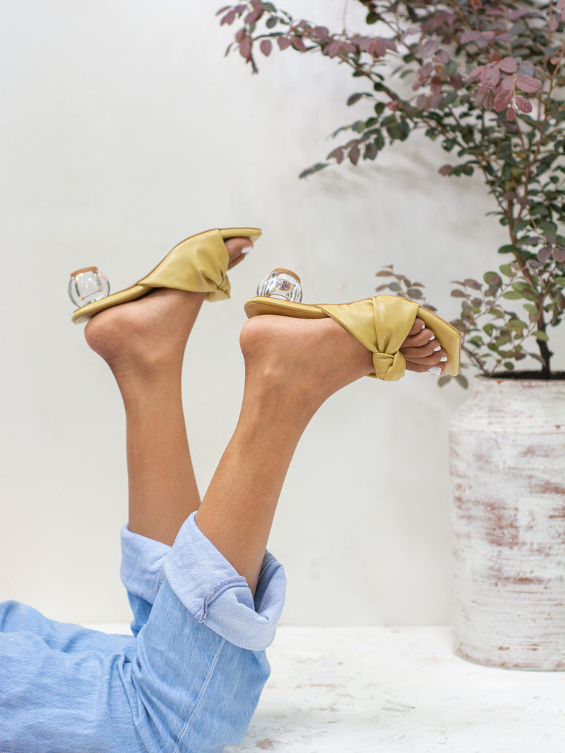 Tory Knotted Mule Heels