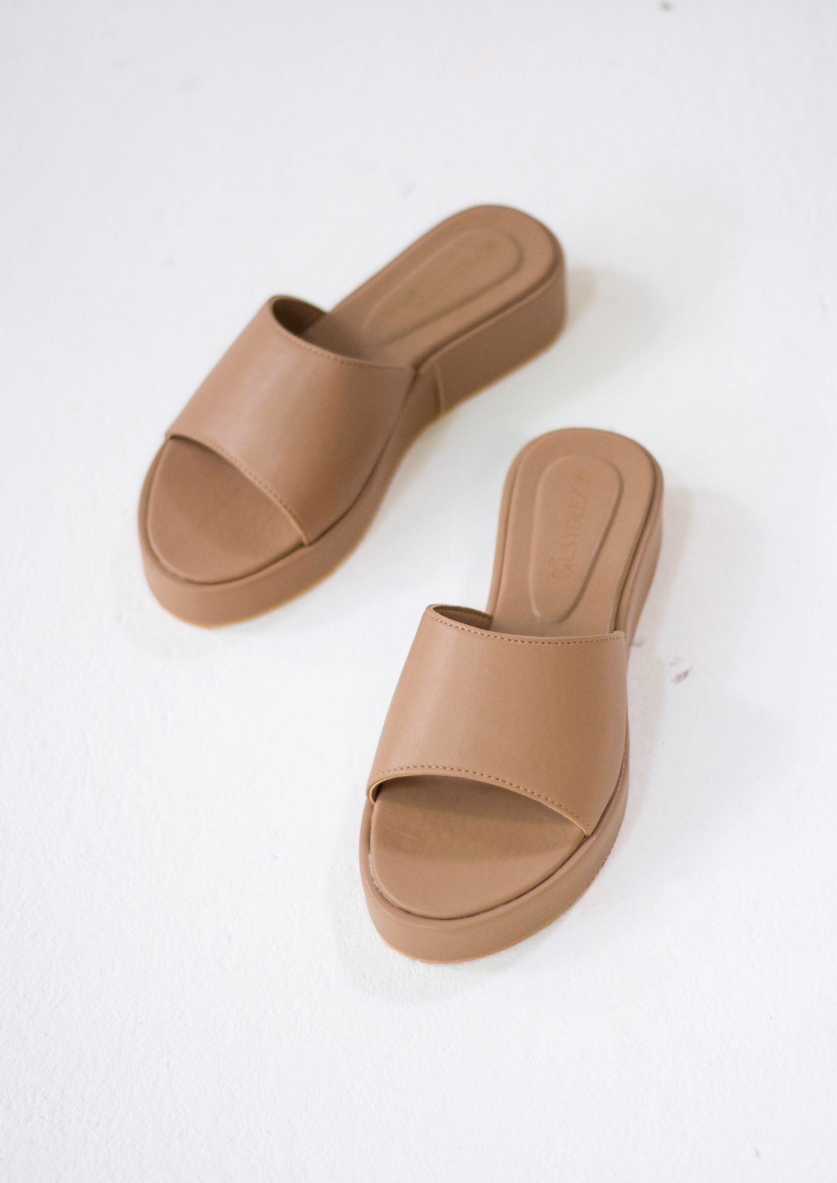 Laydeez Kiara Open Toe Flatform Sliders