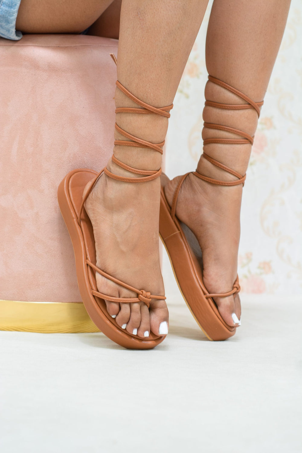 Laydeez Arabella Tie-Up Flatforms