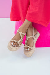 Honey Cake Knotted Flatform Sandals