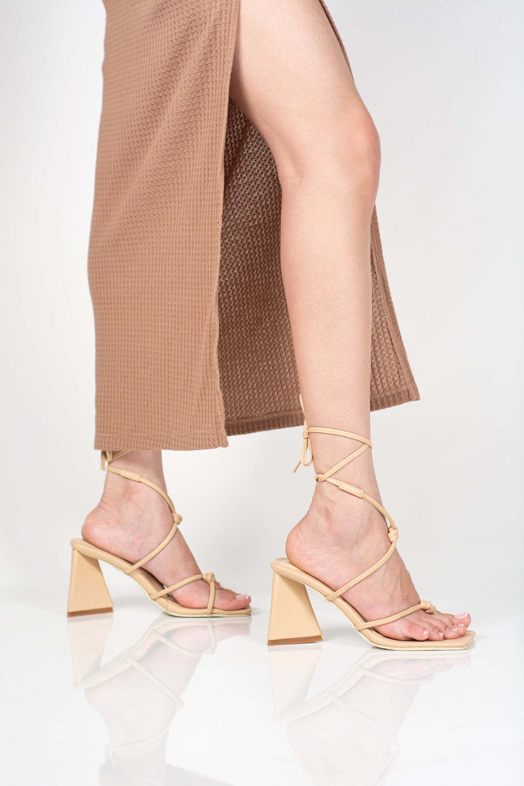 Laydeez Milan Tie Up Triangle Heels