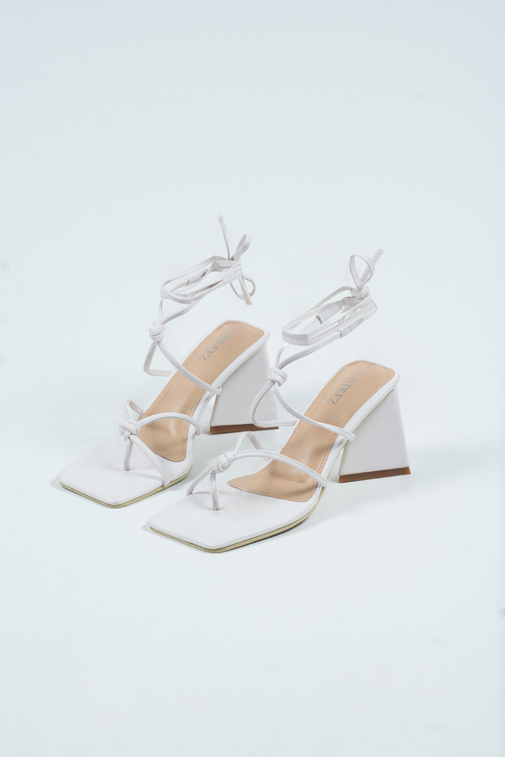 Milan Tie Up Triangle Heels