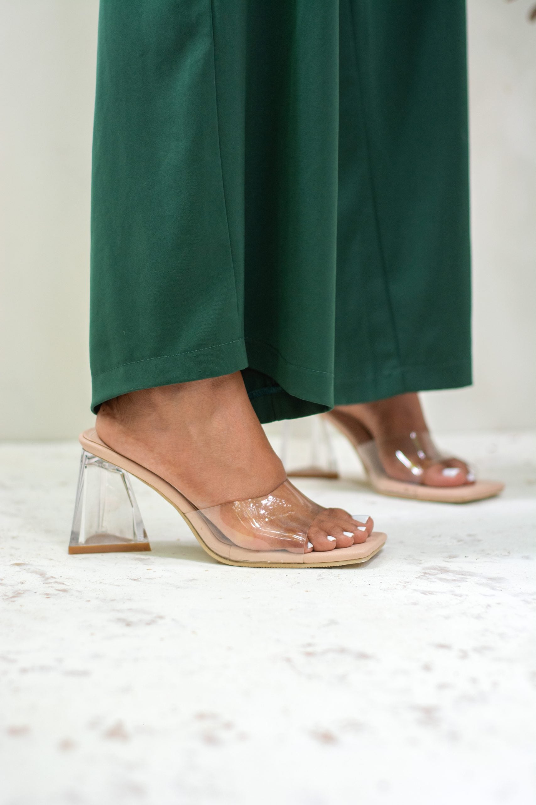 Janet Triangle Mule Heels