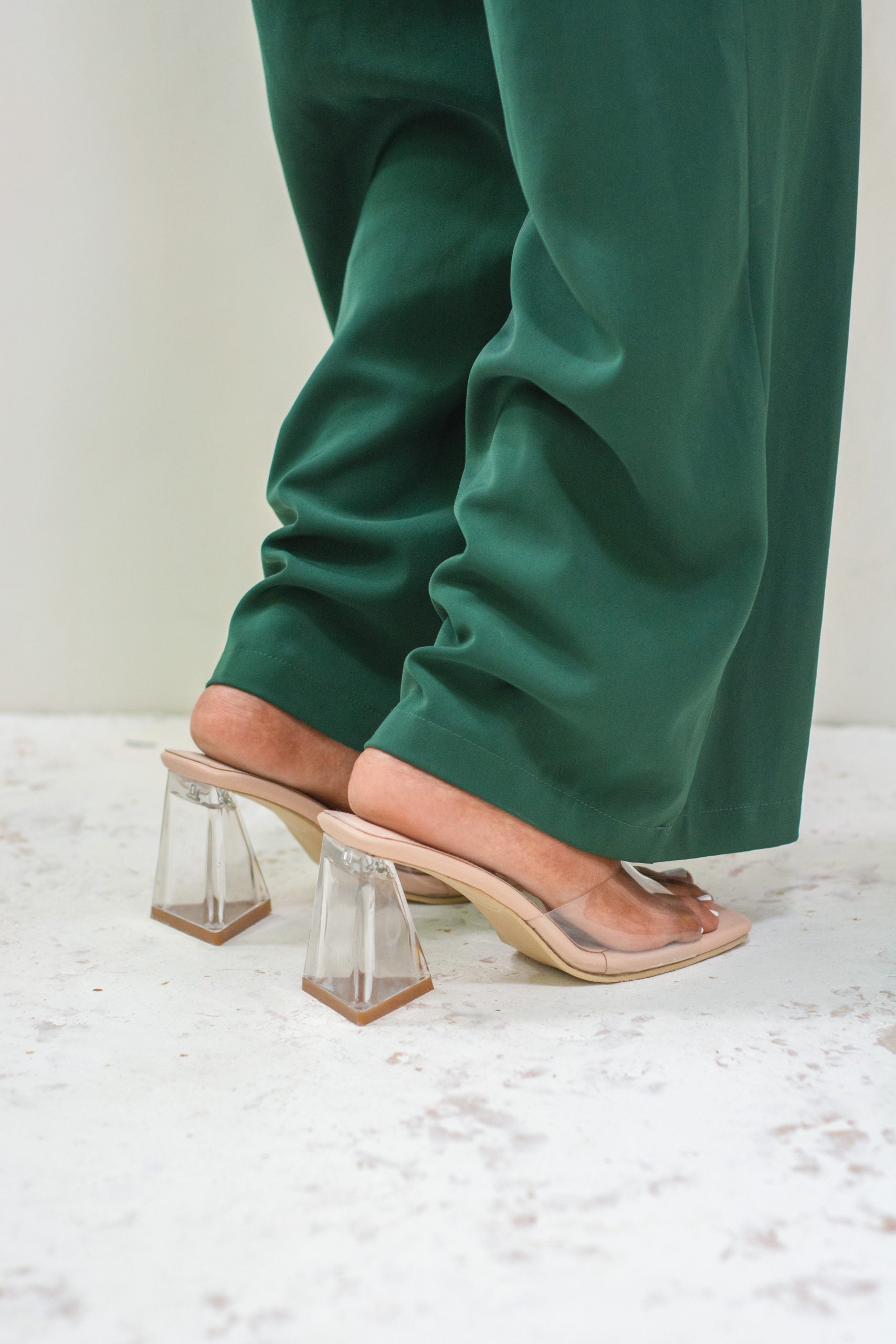 Janet Triangle Mule Heels