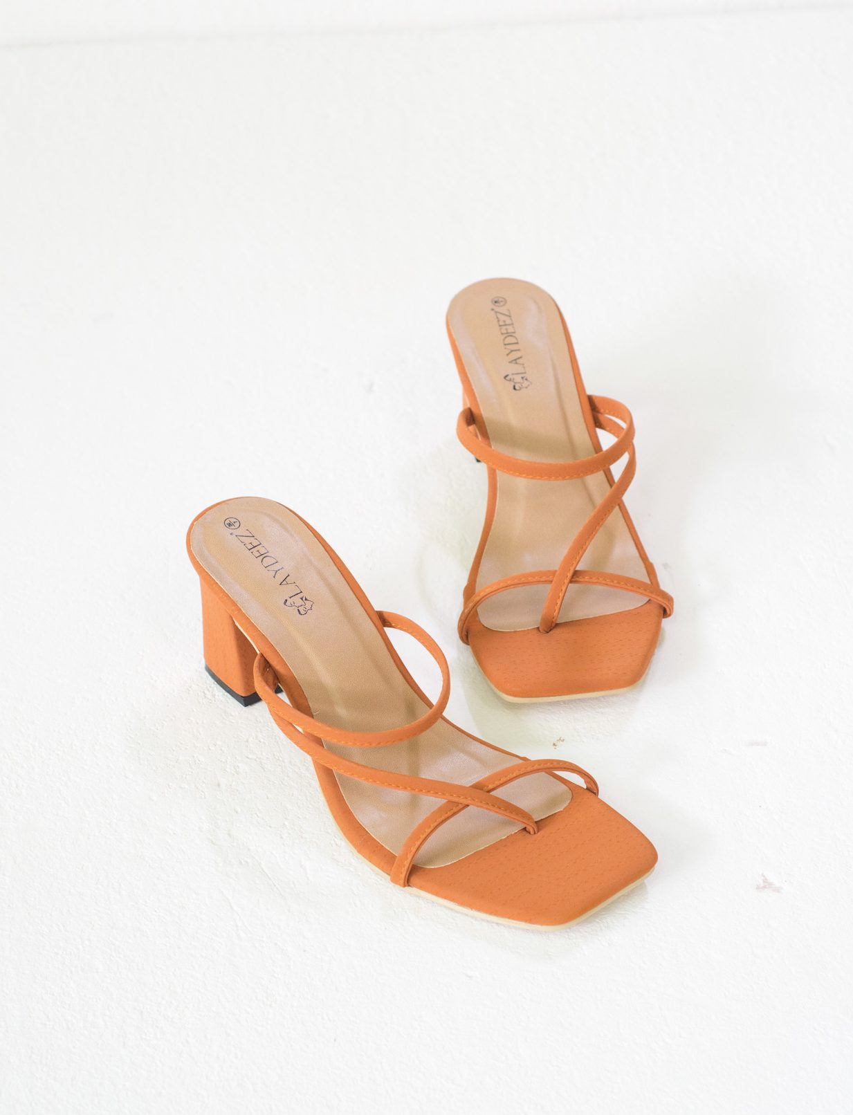 Laydeez Amanda Square Toe Strappy Heels