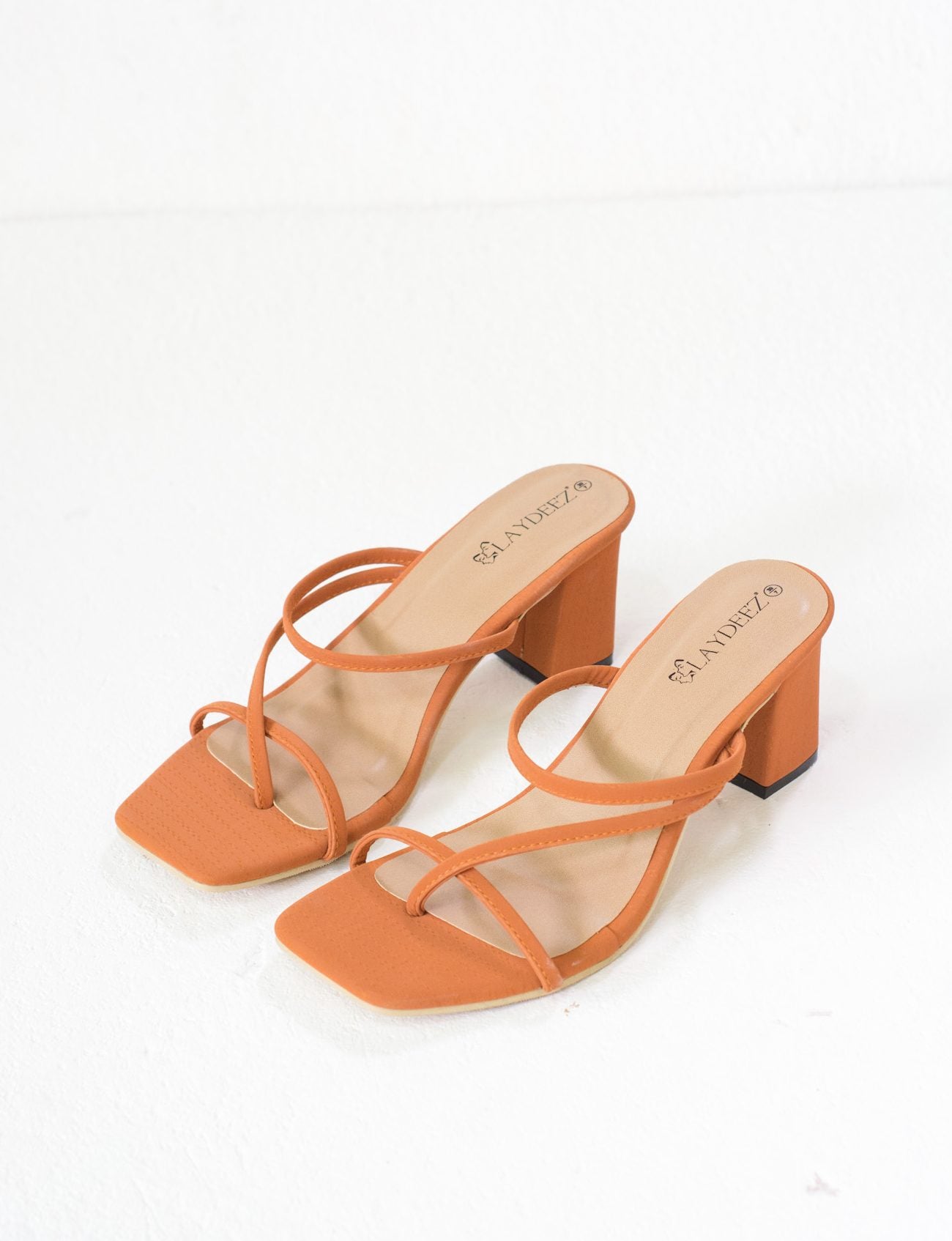 Laydeez Amanda Square Toe Strappy Heels