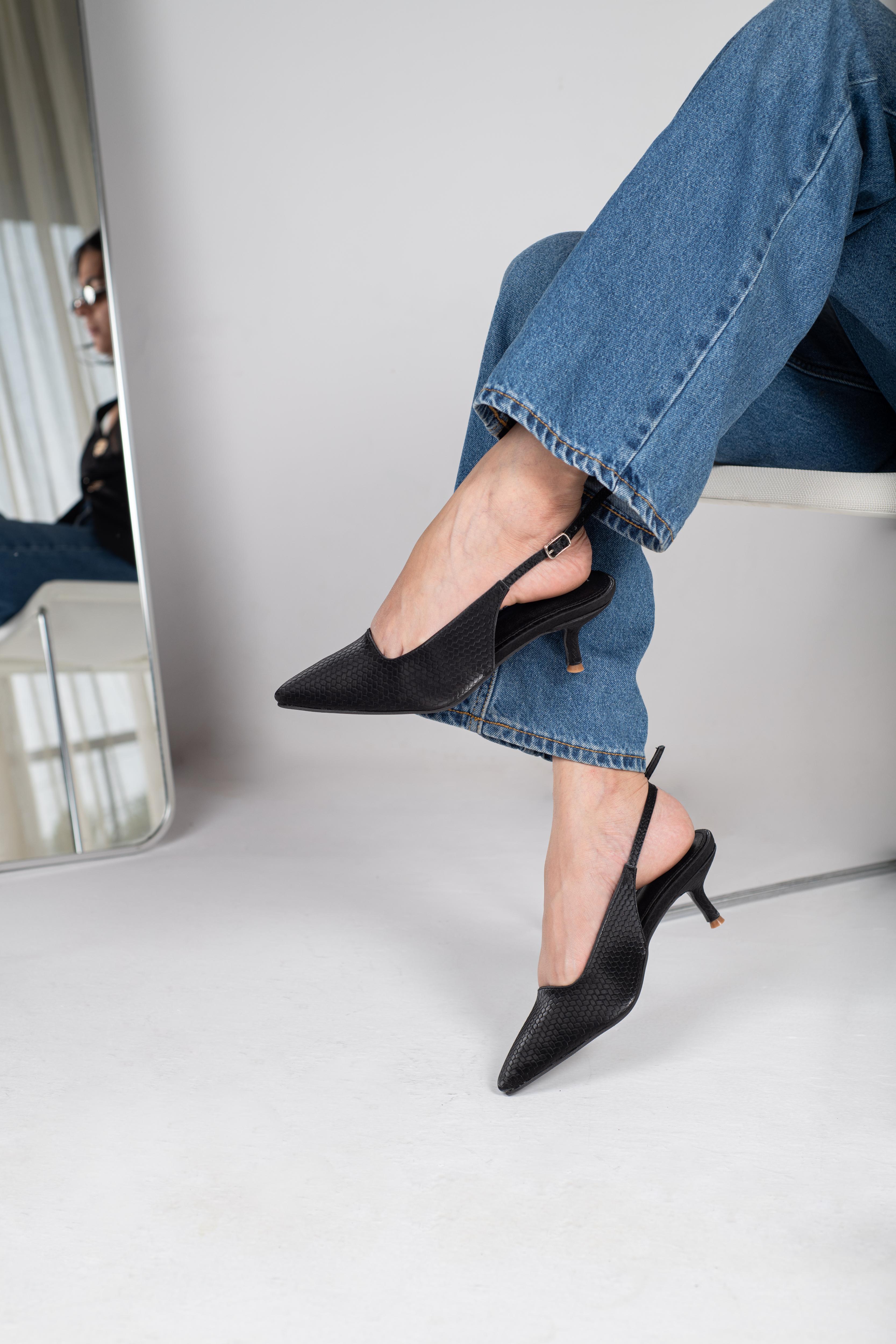 Velvet Crest Heels