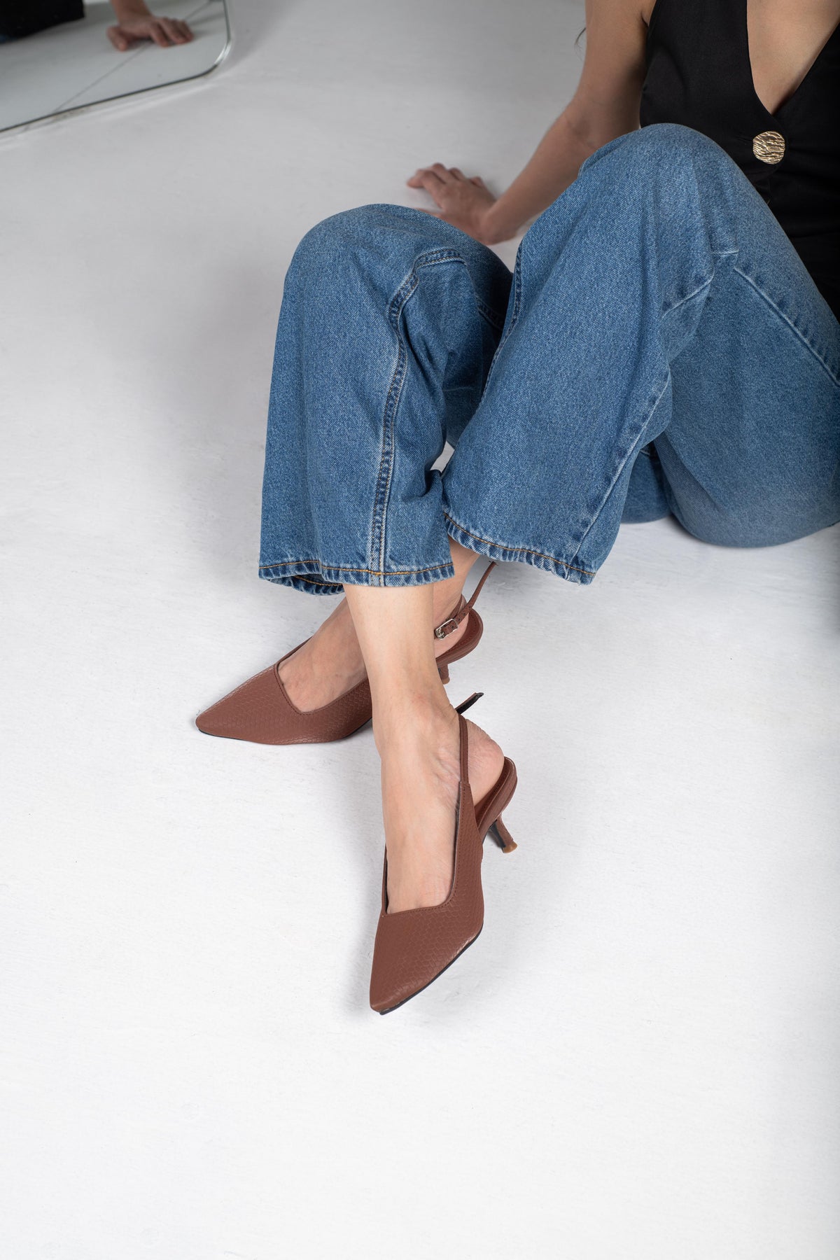 Velvet Crest Heels