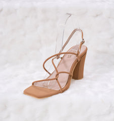 Laydeez Fay Square Toe Rope Heels