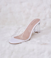 Laydeez Classic Transparent Mule Heels