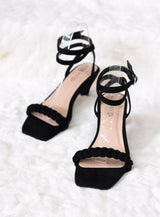 Laydeez Emelie Front Braided Square Toe Pointed Heels