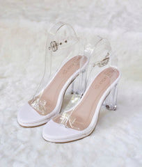 Laydeez Round Toe Glass Heels