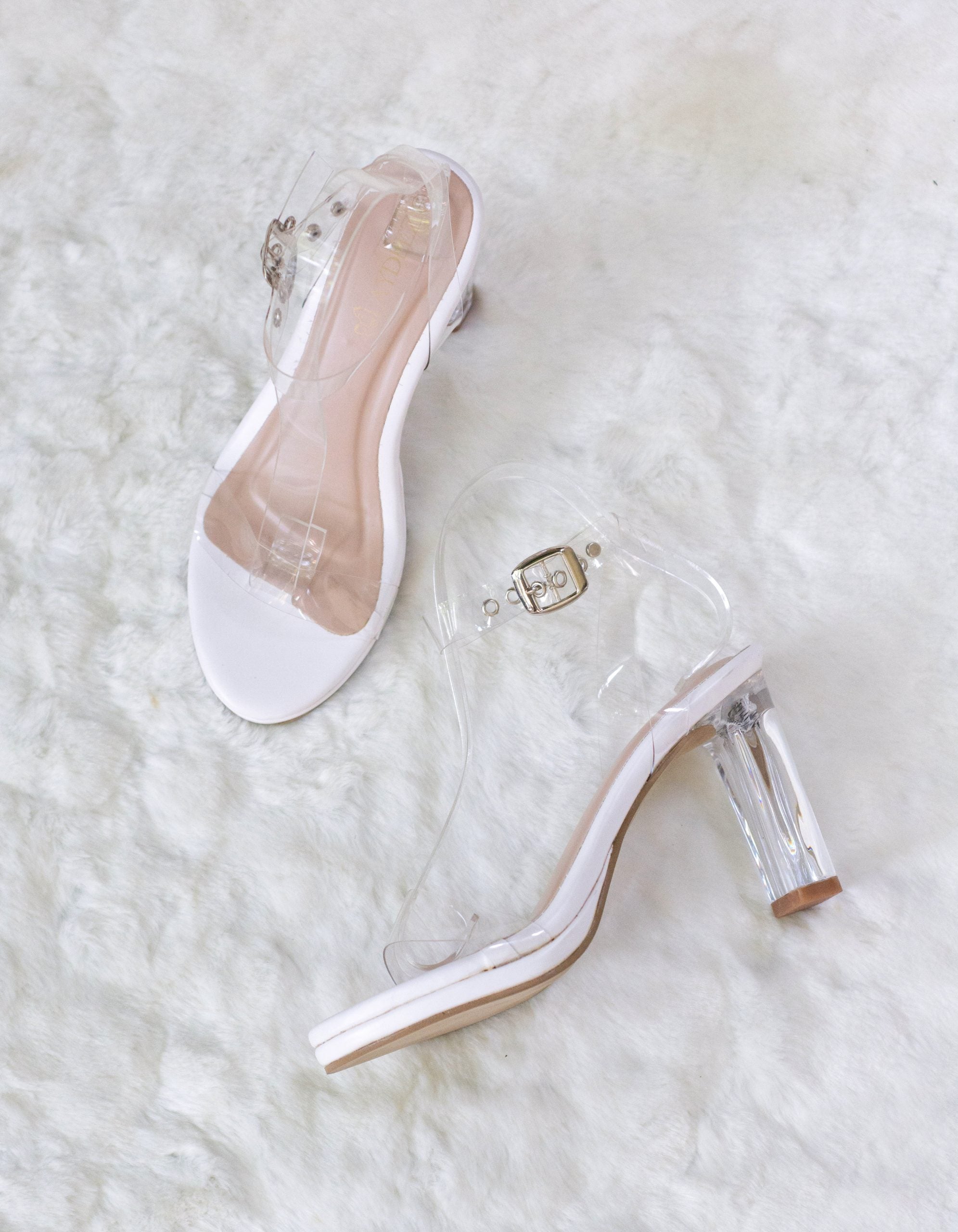 Laydeez Round Toe Glass Heels