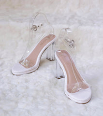 Laydeez Round Toe Glass Heels