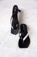 Laydeez Monochrome Thong Heels