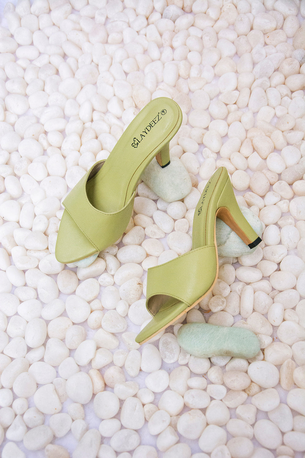 Fern Pointed Toe Mule Heels