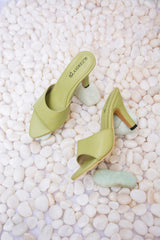 Fern Pointed Toe Mule Heels